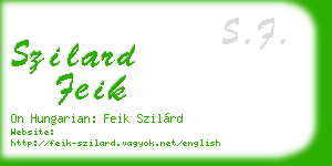 szilard feik business card